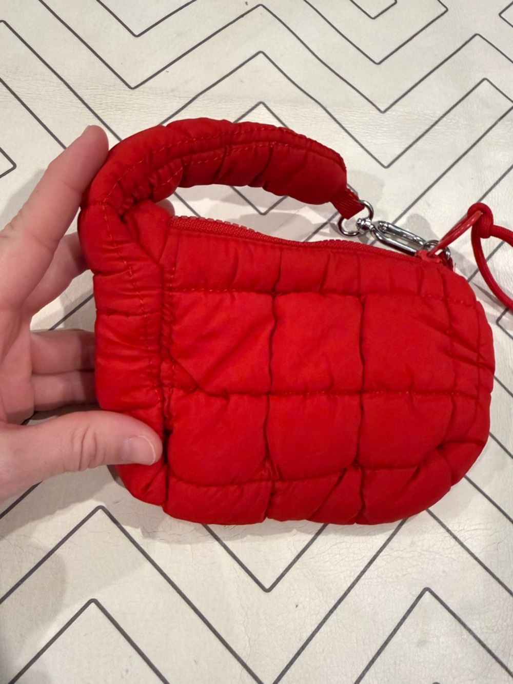 Quilted Puffer Mini Bag Keychain - Picture 3 of 9